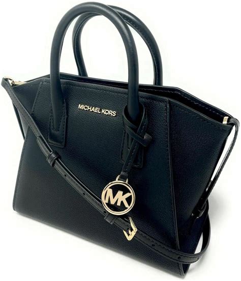 michael kors avril small black|Michael Michael Kors Avril Small Logo Top.